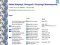 Zakład Statystyki, Demografii i Socjologii Matematycznej, Uniwerstyt Warszawski