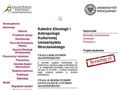 Katedra Etnologii i Antropologii Kulturowej Uniwersytetu Wrocławskiego